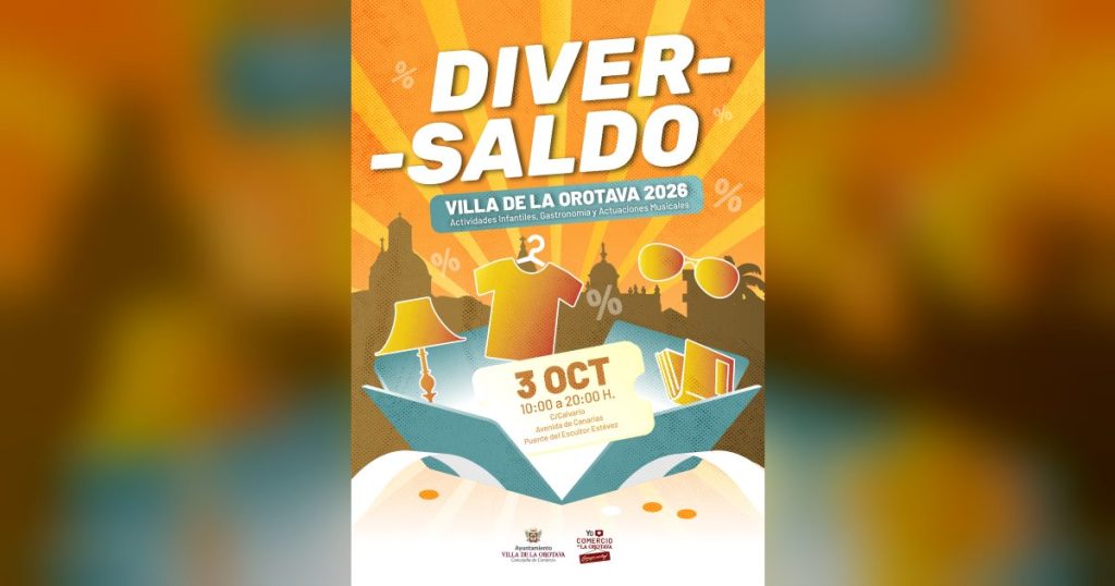 La Orotava acogerá una nueva edición de DiverSaldo el próximo 3 de octubre con grandes descuentos y ocio familiar