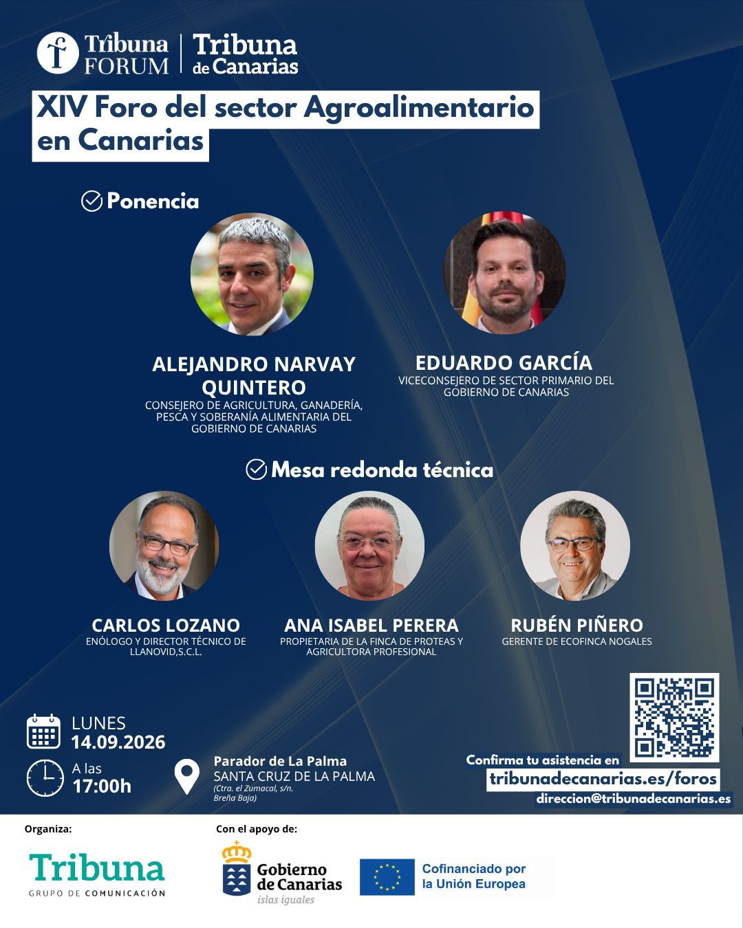 Cartel de XIV Foro del sector Agroalimentario en Canarias