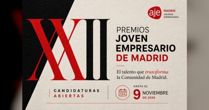 AJE Madrid abre la convocatoria de la XXII Edición de los Premios Joven Empresario