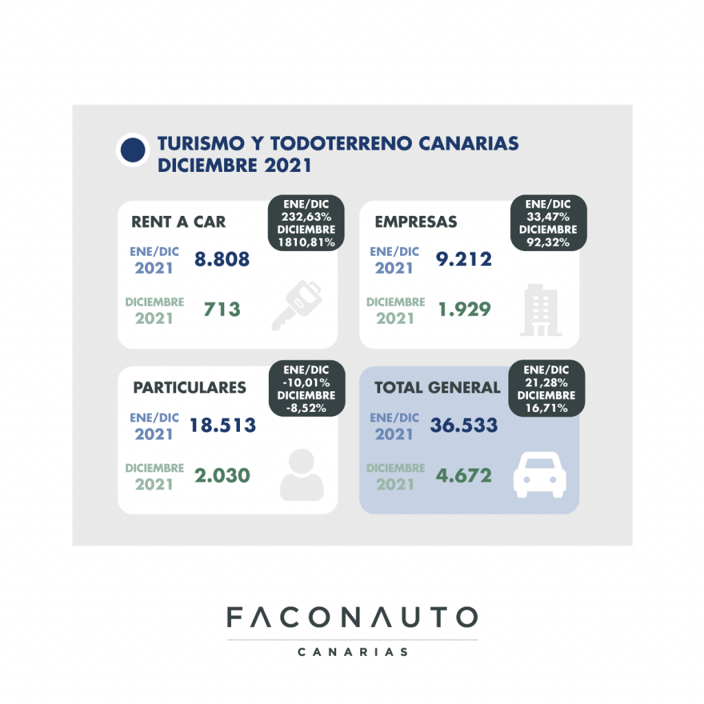 Las matriculaciones de diciembre caen en todos los segmentos salvo el de turismos