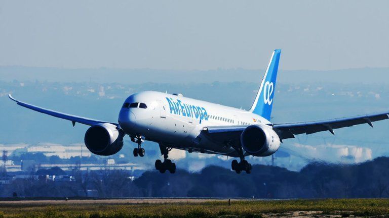 Air Europa opera el vuelo más sostenible de su historia con destino en Canarias