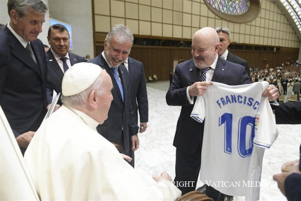 Torres destaca la «emotividad» de la audiencia del papa al CD Tenerife y agradece su empatía con La Palma