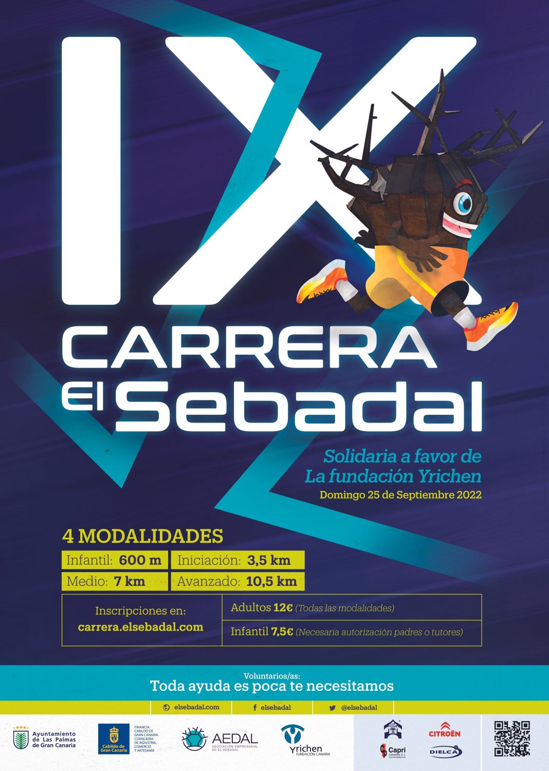 Gran Canaria acoge la novena edición de la carrera solidaria El Sebadal con cuatro modalidades