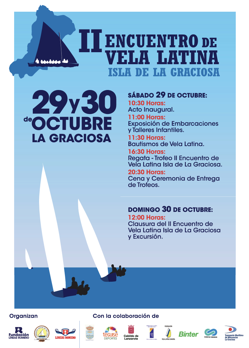 Líneas Romero y la Federación Insular de Barquillos de Vela Latina de Lanzarote celebran la segunda edición del Encuentro de Vela Latina Isla de La Graciosa