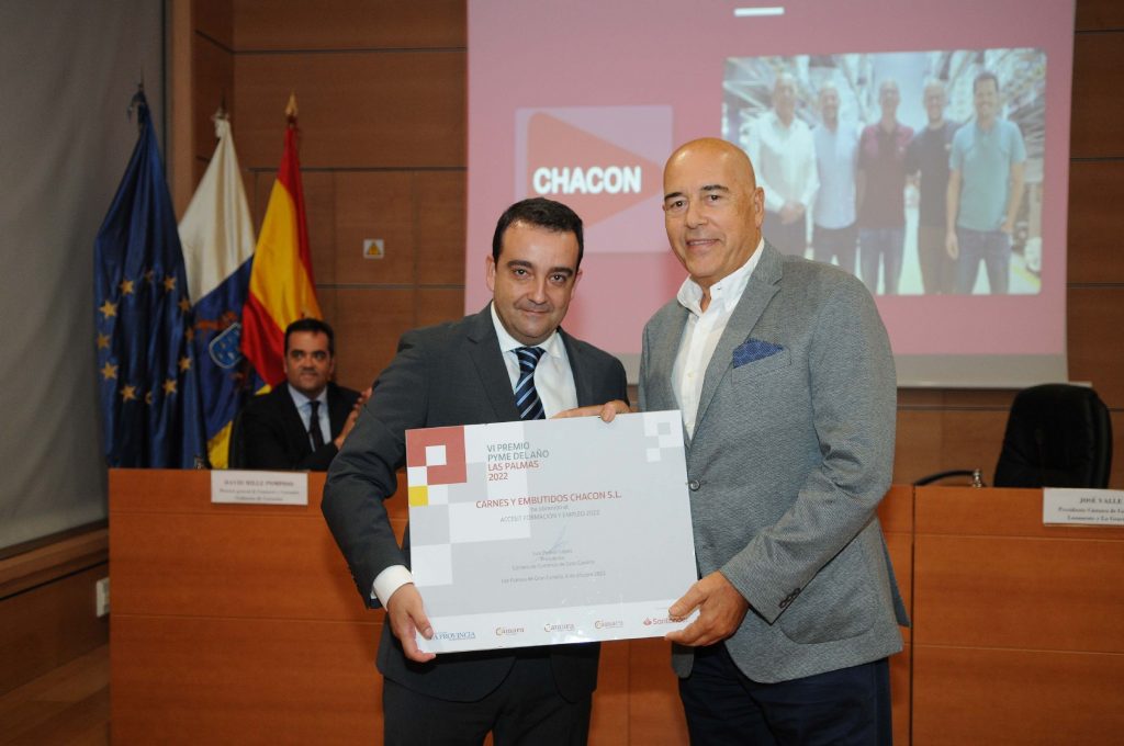 <strong>Reconocimiento a Chacón en el Premio</strong><strong> Pyme 2022 de la provincia de Las Palmas</strong>