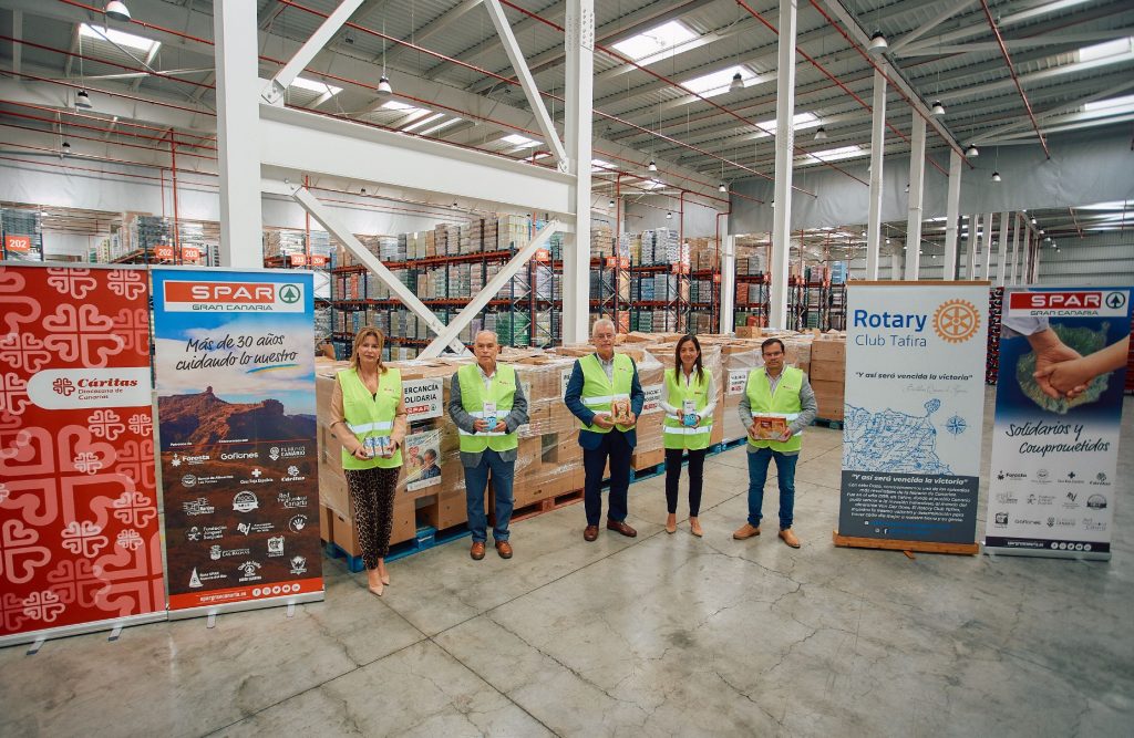 SPAR Gran Canaria y  Rotary Club recogen más de  9.000 Kilos de ‘Desayunos Solidarios’ para los comedores sociales de Cáritas