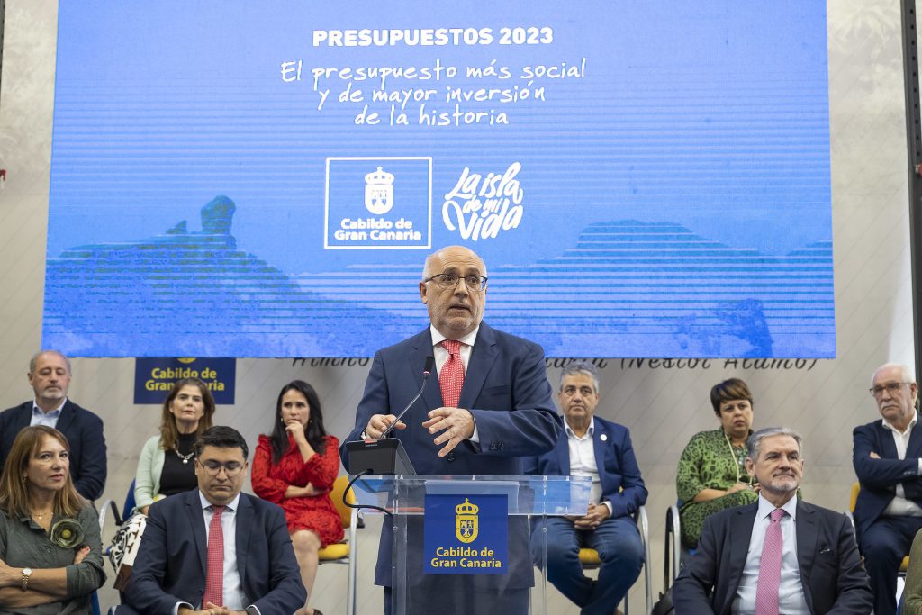 El Cabildo de Gran Canaria dispondrá del mayor Presupuesto social y de inversión de su historia para 2023