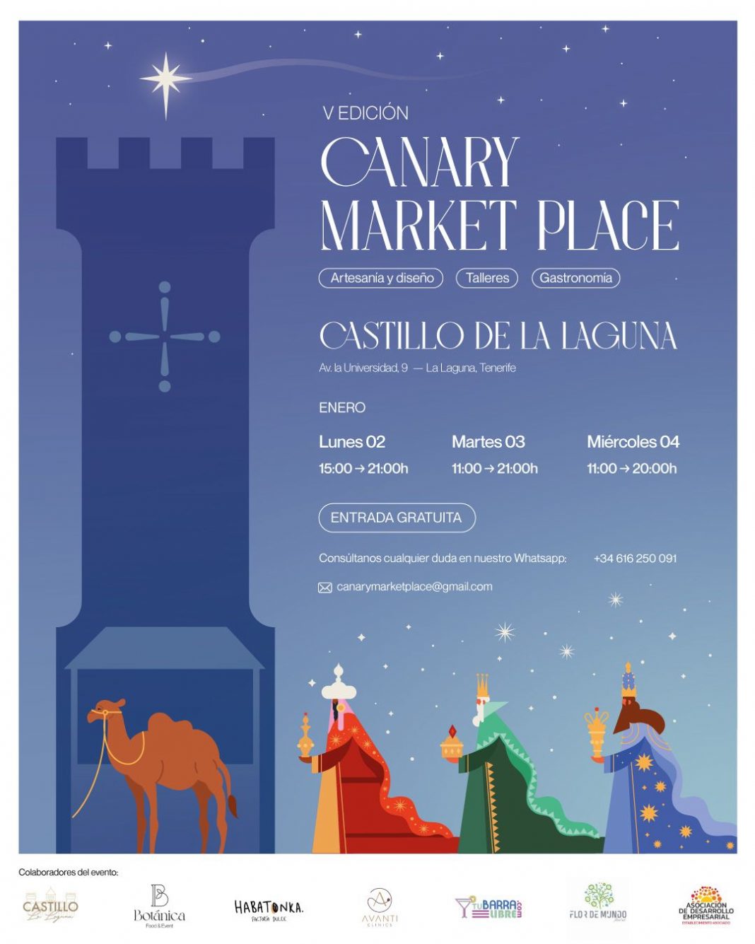 La V edición del Canary Market Place se consolida en el Castillo de La Laguna los días 2, 3 y 4 de enero