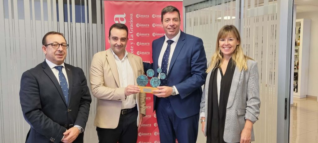 <strong>La Cámara de Lanzarote reconocida por su contribución a la digitalización de Canarias</strong>