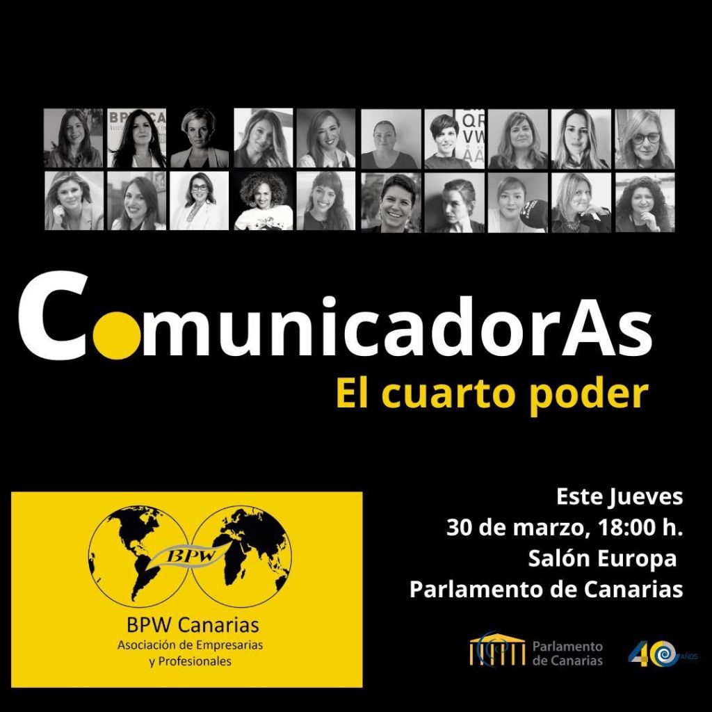 <strong>BPW reúne a periodistas canarias en el Parlamento para<br>hablar sobre el tratamiento de la mujeres en los medios</strong>