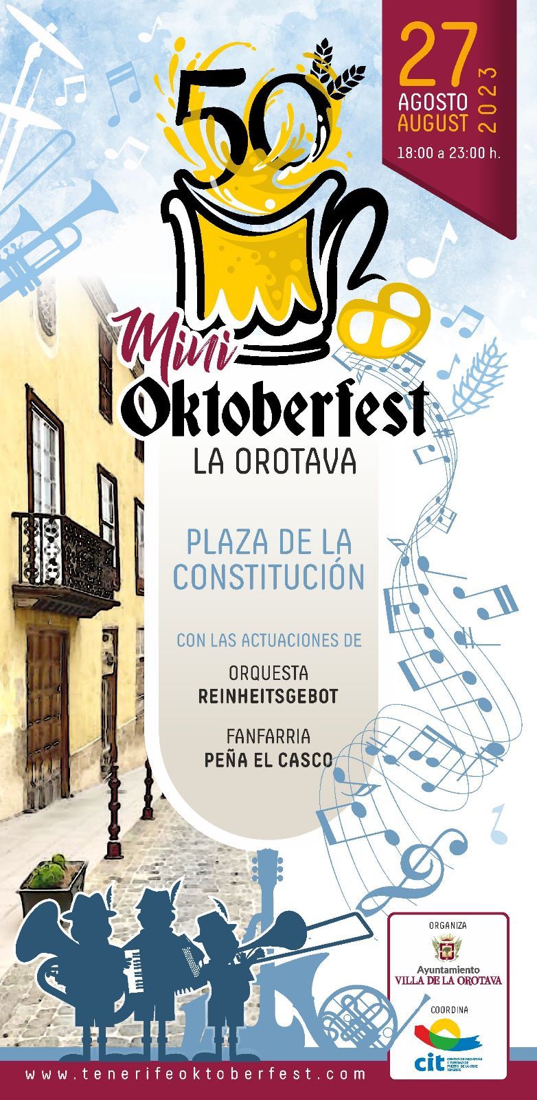 La Orotava acoge el 27 de agosto una mini Oktoberfest para sumarse al 50 aniversario de la Semana Bávara 