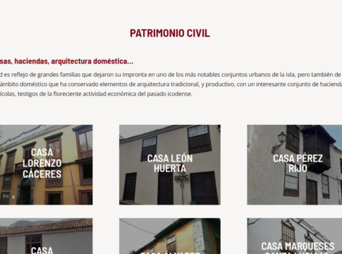 La web municipal se actualiza con 49 fichas sobre el patrimonio de Icod de los Vinos