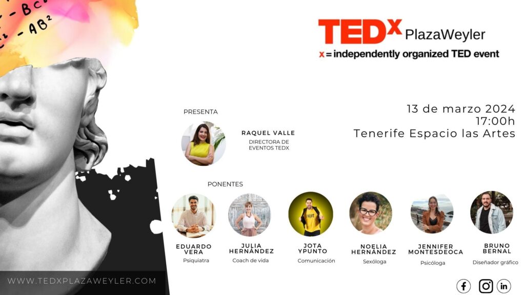 ¡Vuelven las charlas TEDx by Raquel Valle a Santa Cruz de Tenerife!