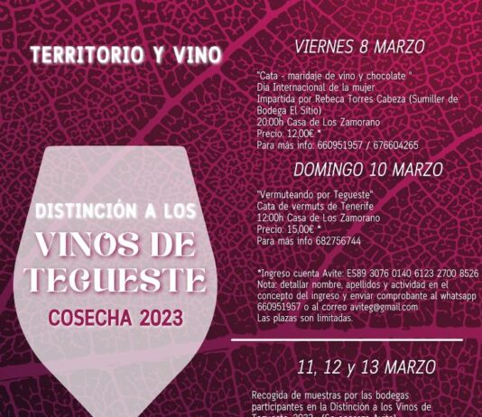 Tegueste acoge una nueva edición de la Distinción a los Vinos cosechados en el municipio durante el 2023