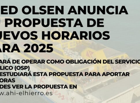 Fred Olsen anuncia su propuesta para prestar servicio de transporte marítimo en El Hierro en 2025