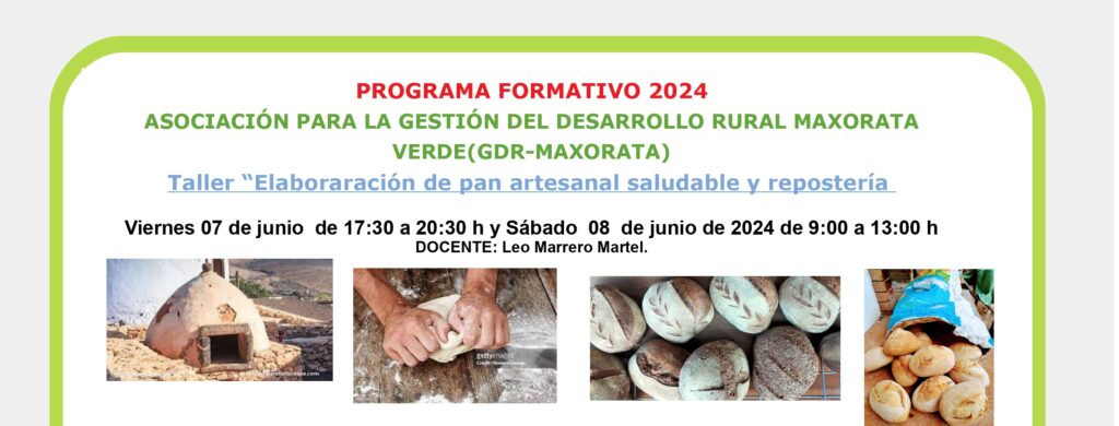 El Cabildo y GDR Maxorata organizan un taller sobre la elaboración de pan artesanal saludable