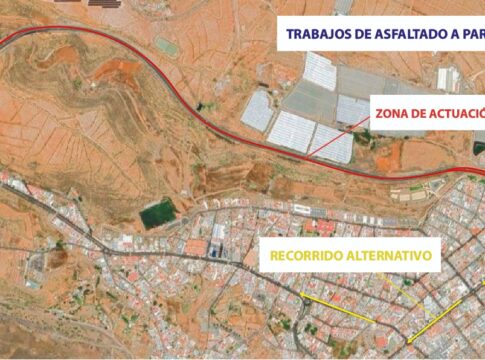Obras Públicas del Cabildo renueva a partir del miércoles el asfalto de la circunvalación del Carrizal