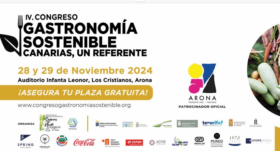 El IV Congreso de Gastronomía Sostenible convertirá a Tenerife en referente en la divulgación de los valores gastronómicos y medioambientales