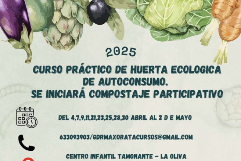 Cabildo y GDR Maxorata organizan un taller sobre huerta ecológica de autoconsumo en La Oliva