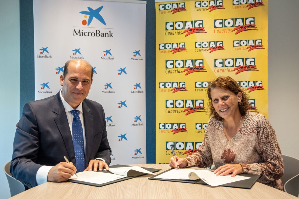 MicroBank y COAG Canarias firman un convenio de colaboración para favorecer el relevo generacional en el sector agrario e incentivar la actividad emprendedora