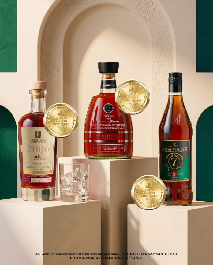 Arehucas firma un triple “Doble Oro” en la “San Francisco World Spirits Competition 2026”