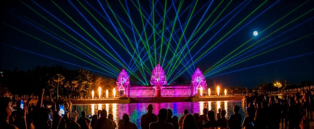 Más de 4.000 personas se rinden a la adrenalina y la magia nocturna en la inauguración del Costa Adeje Siam Night